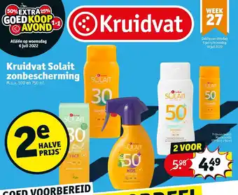 Kruidvat Solait zonbescherming 500 en 750 ml aanbieding