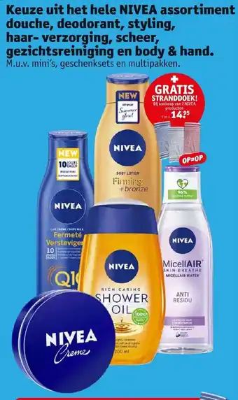 Kruidvat Keuze uit het hele Nivea assortiment douche, deodorant, styling, haar-verzorging, scheer, gezichtsreiniging en body & hand aanbieding