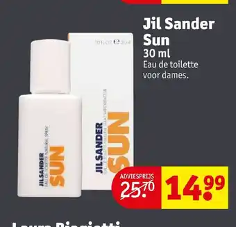 Kruidvat Jil Sander Sun 30 ml aanbieding