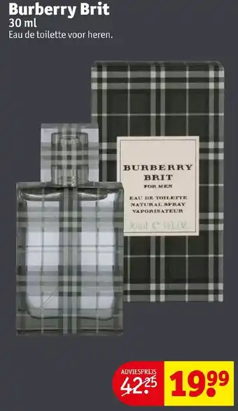 Kruidvat Burberry Brit 30 ml aanbieding