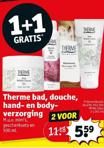 Kruidvat Therme bad, douche, hand- en body- verzorging 500 ml aanbieding