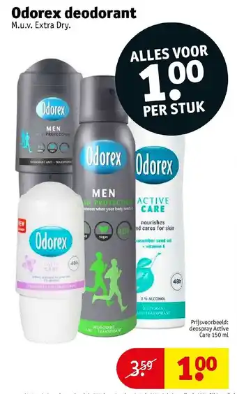 Kruidvat Odorex deodorant per stuk aanbieding