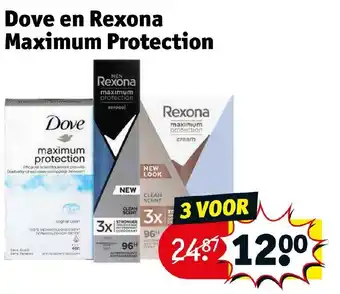 Kruidvat Dove en Rexona Maximum Protection aanbieding