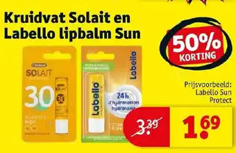 Kruidvat Solait en Labello lipbalm Sun aanbieding