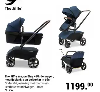 Van Asten BabySuperstore The Jiffle Wagon Blue + Kinderwagen, meerijdplankje en bolderkar in een aanbieding