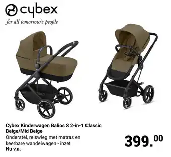 Van Asten BabySuperstore Cybex Kinderwagen Balios S 2-in-1 Classic Beige/Mid Beige aanbieding