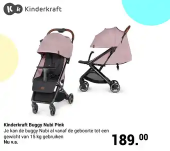 Van Asten BabySuperstore Kinderkraft Buggy Nubi Pink aanbieding