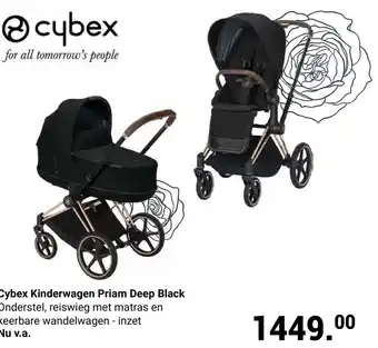 Van Asten BabySuperstore Cybex Kinderwagen Priam Deep Black aanbieding