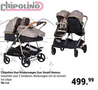 Van Asten BabySuperstore Chipolino Duo Kinderwagen Duo Smart Humus aanbieding