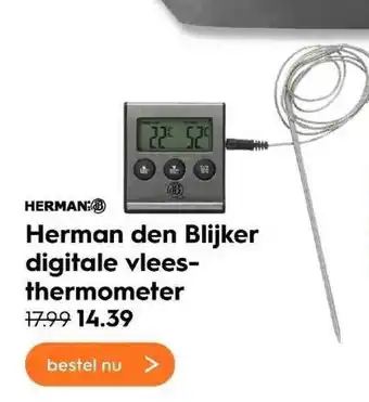 Blokker Herman Den Blijker Digitale Vleesthermometer aanbieding