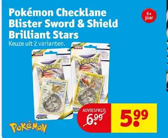 Kruidvat Pokemon Checklane Blister Sword & Shield Brilliant Stars aanbieding