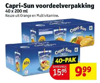 Kruidvat Capri-Sun voordeelverpakking 40x200 ml aanbieding