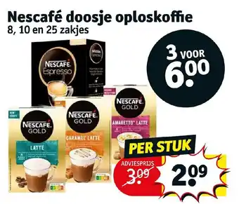 Kruidvat Nescafe doosje oploskoffie per stuk aanbieding
