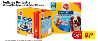 Kruidvat Pedigree Dentastix 56 stuks/1440 gram en 56 stuks/880 gram aanbieding