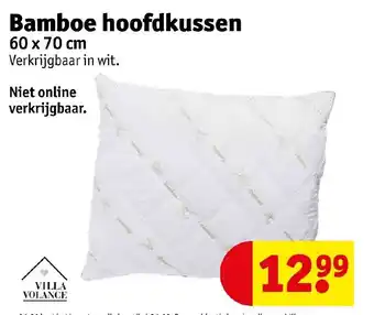 Kruidvat Villa Volance Bamboe hoofdkussen 60x70 cm aanbieding