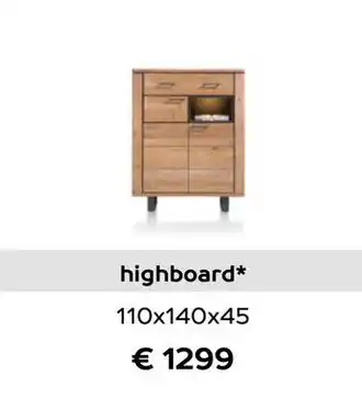 Henders & Hazel Highboard 110x140x45 aanbieding