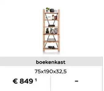 Henders & Hazel Boekenkast 75x190x32.5 aanbieding