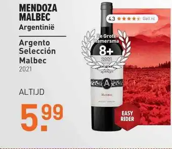 Gall & Gall Argento Selección Malbec aanbieding