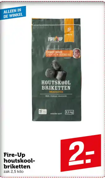 Coop Vandaag Fire-Up houtskool-briketten 2.5 kilo aanbieding