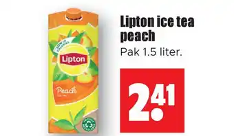 Dirk Lipton ice tea peach aanbieding