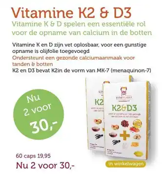 De Rode Pilaren Vitamine K2 & D3 aanbieding