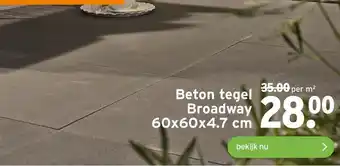 GAMMA Beton tegel Broadway aanbieding