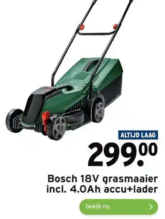 GAMMA Bosch 18V grasmaaier aanbieding