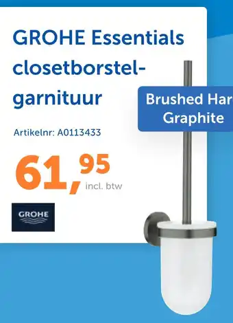 Warmteservice GROHE Essentials closetborstel- garnituur Brushe aanbieding