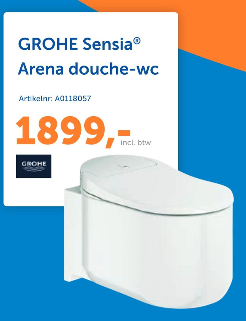 GROHE SensiaⓇ Arena douchewc aanbieding bij Warmteservice