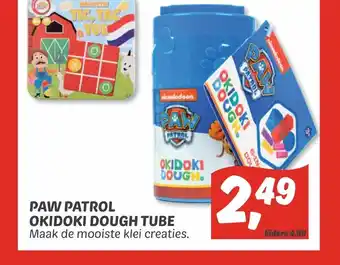 Dekamarkt Paw Patrol Okidoki Dough Tube aanbieding