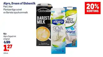 Makro Alpro, Dream Of Globemilk 20% Korting aanbieding