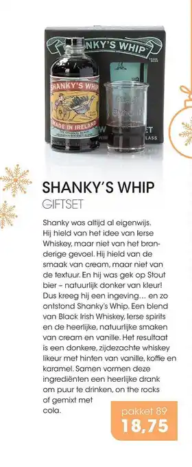 HANOS Shanky's Whip Giftset aanbieding