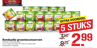 Coop Bonduelle groenteconserven 5*130-200 gr aanbieding