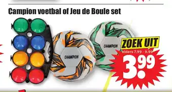 Dirk Campion voetbal of Jeu de Boule set aanbieding