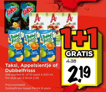 Vomar Voordeelmarkt Taksi, Appelsientje of Dubbelfrisss aanbieding