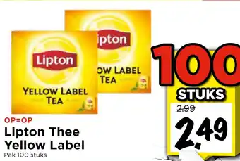 Vomar Voordeelmarkt Lipton Thee Yellow Label aanbieding