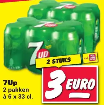 Nettorama 7Up 2 pakken 6 x 33 cl. aanbieding