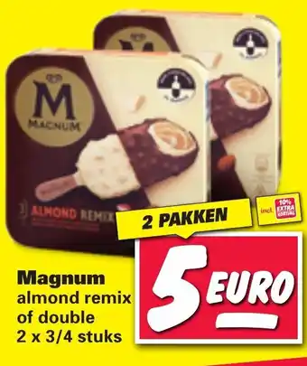 Nettorama Magnum almond remix of double 2 3/4 stuks aanbieding