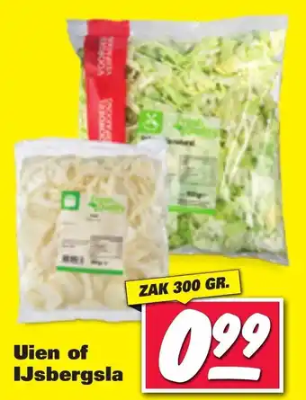 Nettorama Uien of IJsbergsla 300 gr. aanbieding