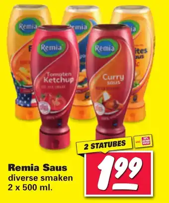 Nettorama Remia Saus 2x500 ml aanbieding