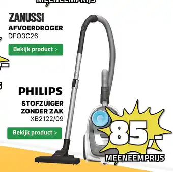 BoXXer PHILIPS STOFZUIGER ZONDER ZAK XB2122/09 aanbieding