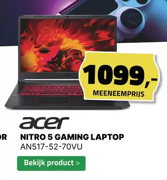 BoXXer acer NITRO 5 GAMING LAPTOP AN517-52-70VU aanbieding