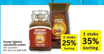 Albert Heijn Douwe Egberts oploskoffie potten aanbieding