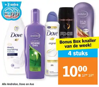 Albert Heijn Alle Andrelon, Dove en Axe aanbieding