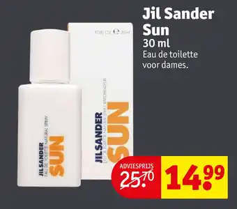 Kruidvat Jil Sander Sun 30 ml Eau de toilette voor dames. aanbieding