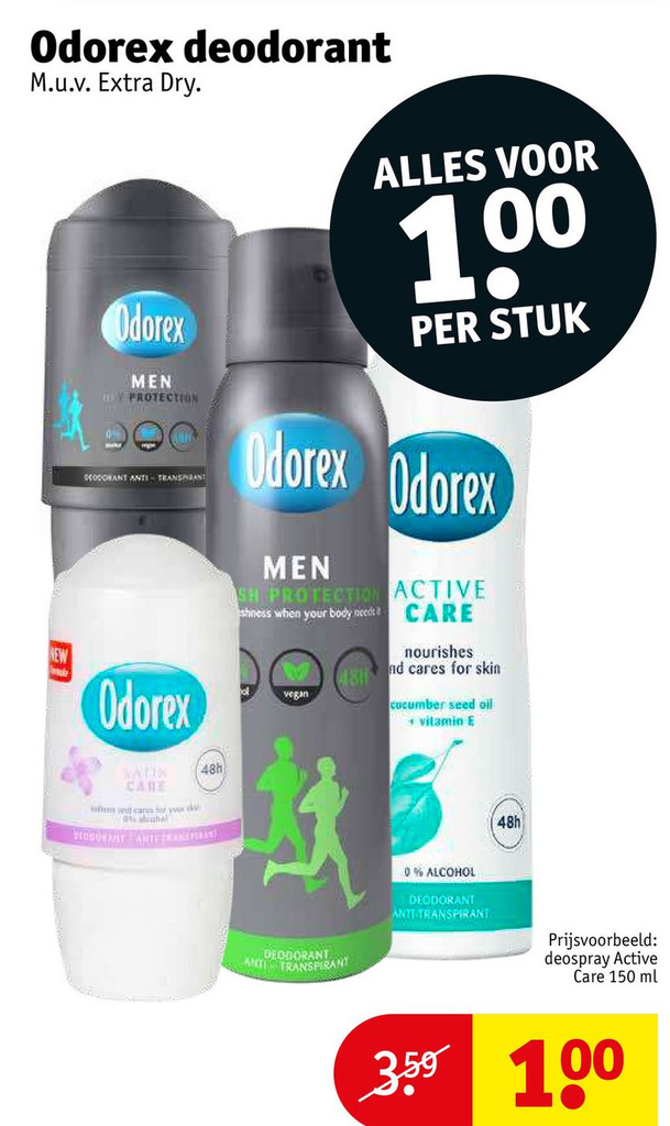 Odorex deodorant aanbieding bij Kruidvat