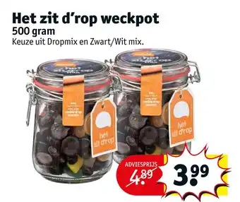 Kruidvat Het zit d'rop weckpot aanbieding