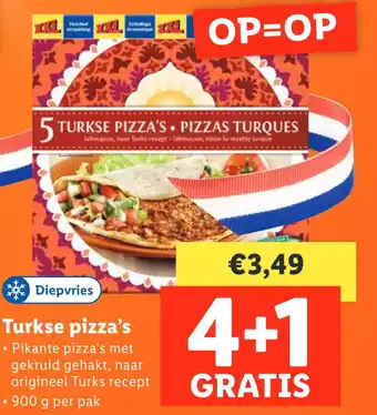 Lidl Turkse pizza's aanbieding