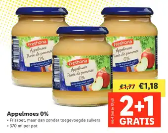 Lidl Appelmoes 0% aanbieding