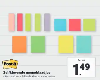 Lidl Zelfklevende memoblaadies aanbieding